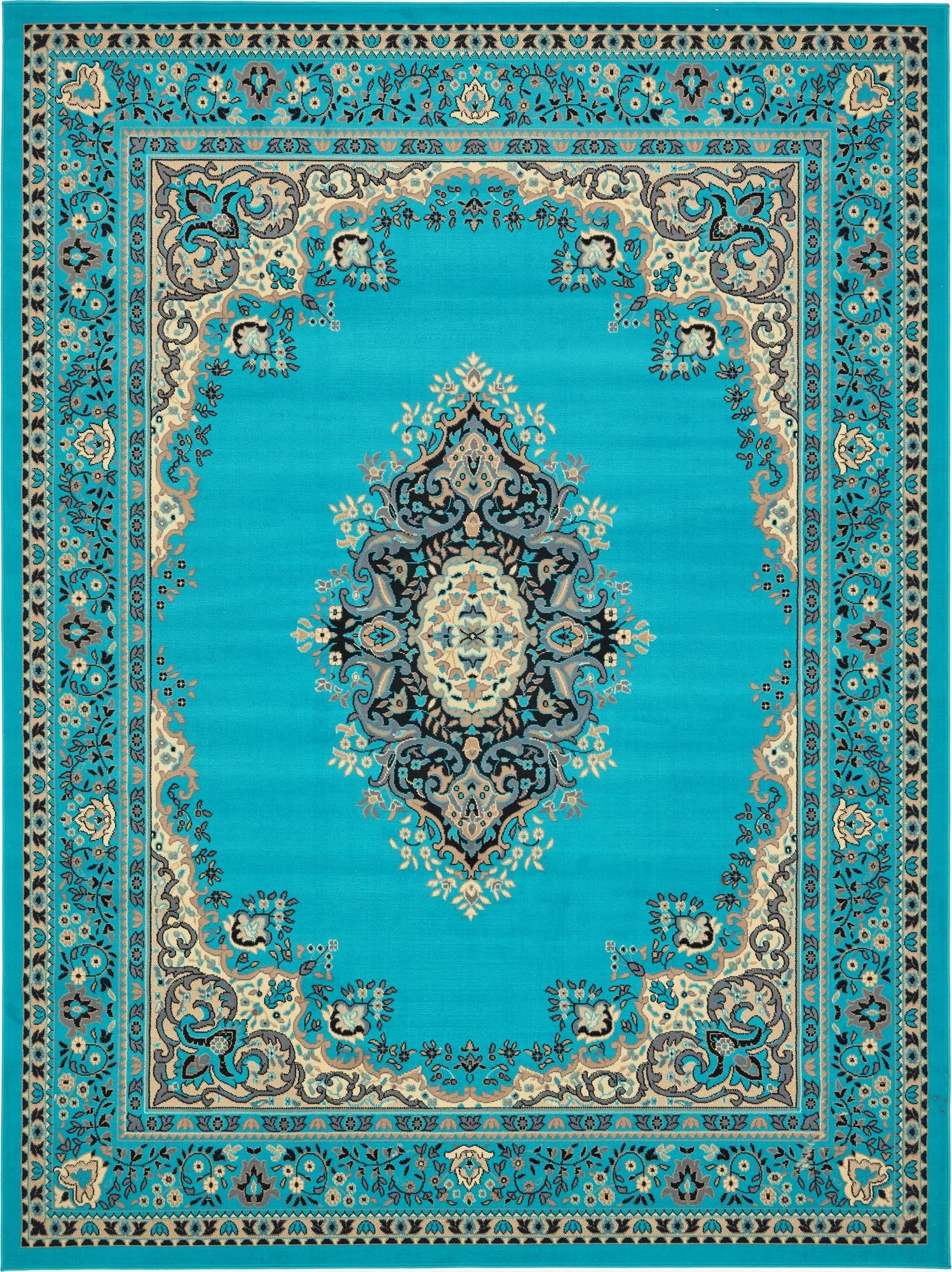 9' x 12' Mashad Design Rug
