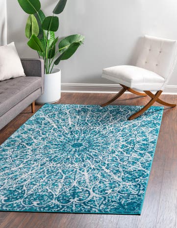Turquoise Monte Carlo Rug