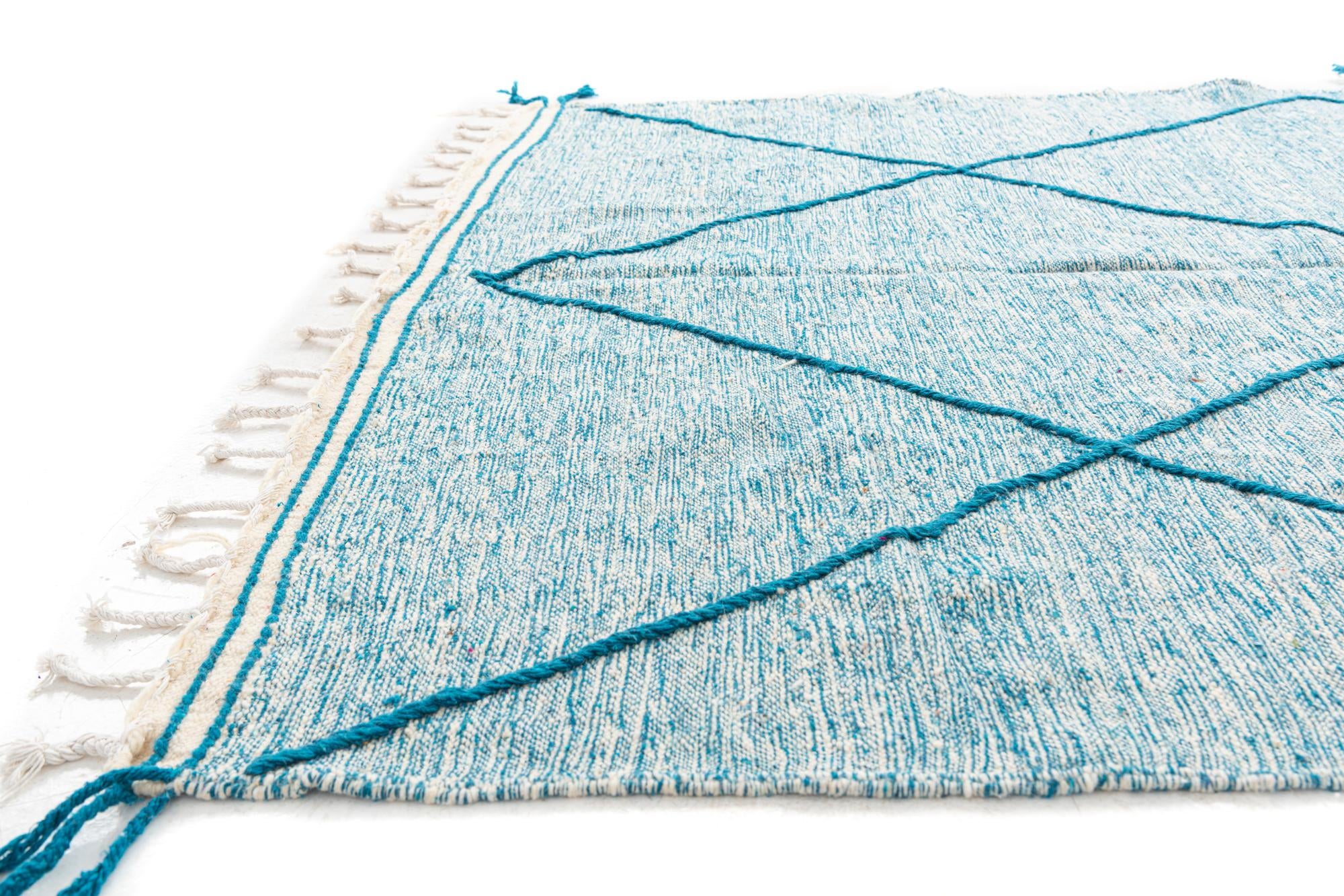 6' 6 x 10' 2 Hand Knotted Moroccan Wool Rug