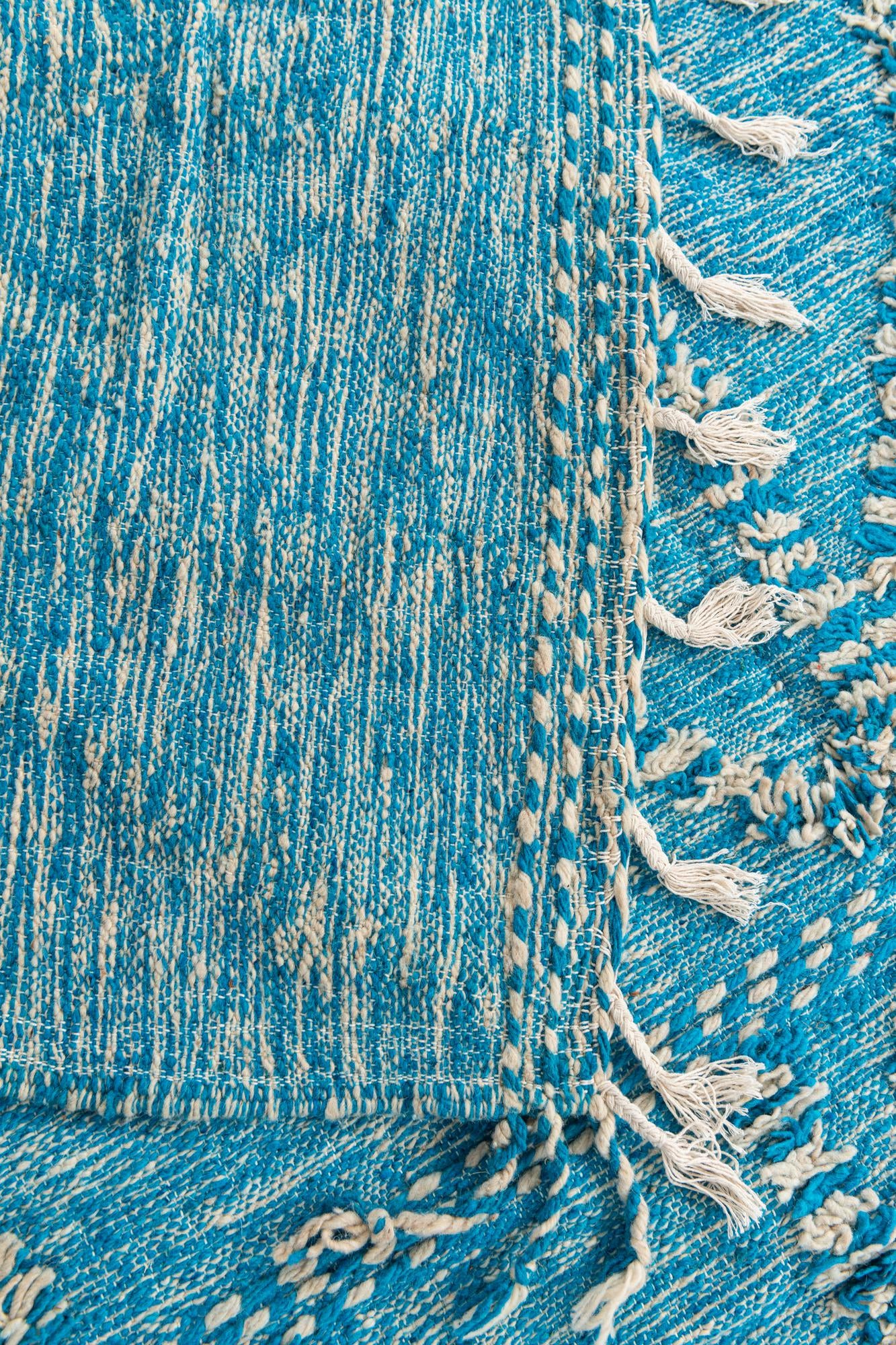 6' 9 x 9' 8 Hand Knotted Moroccan Wool Rug