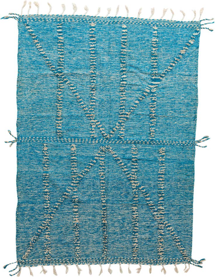 Detail image of 6' 9 x 9' 8 Hand Knotted Moroccan Wool Rug