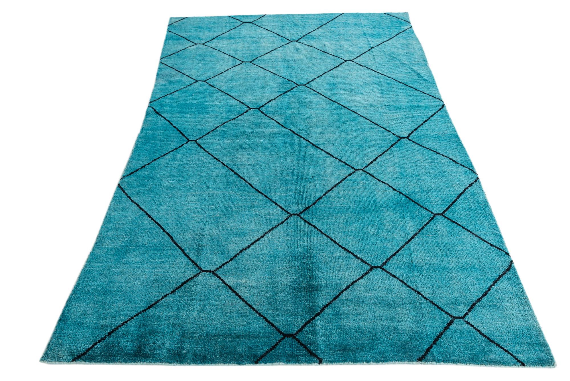 5' 6 x 8' 1 Hand Knotted Moroccan Wool Rug
