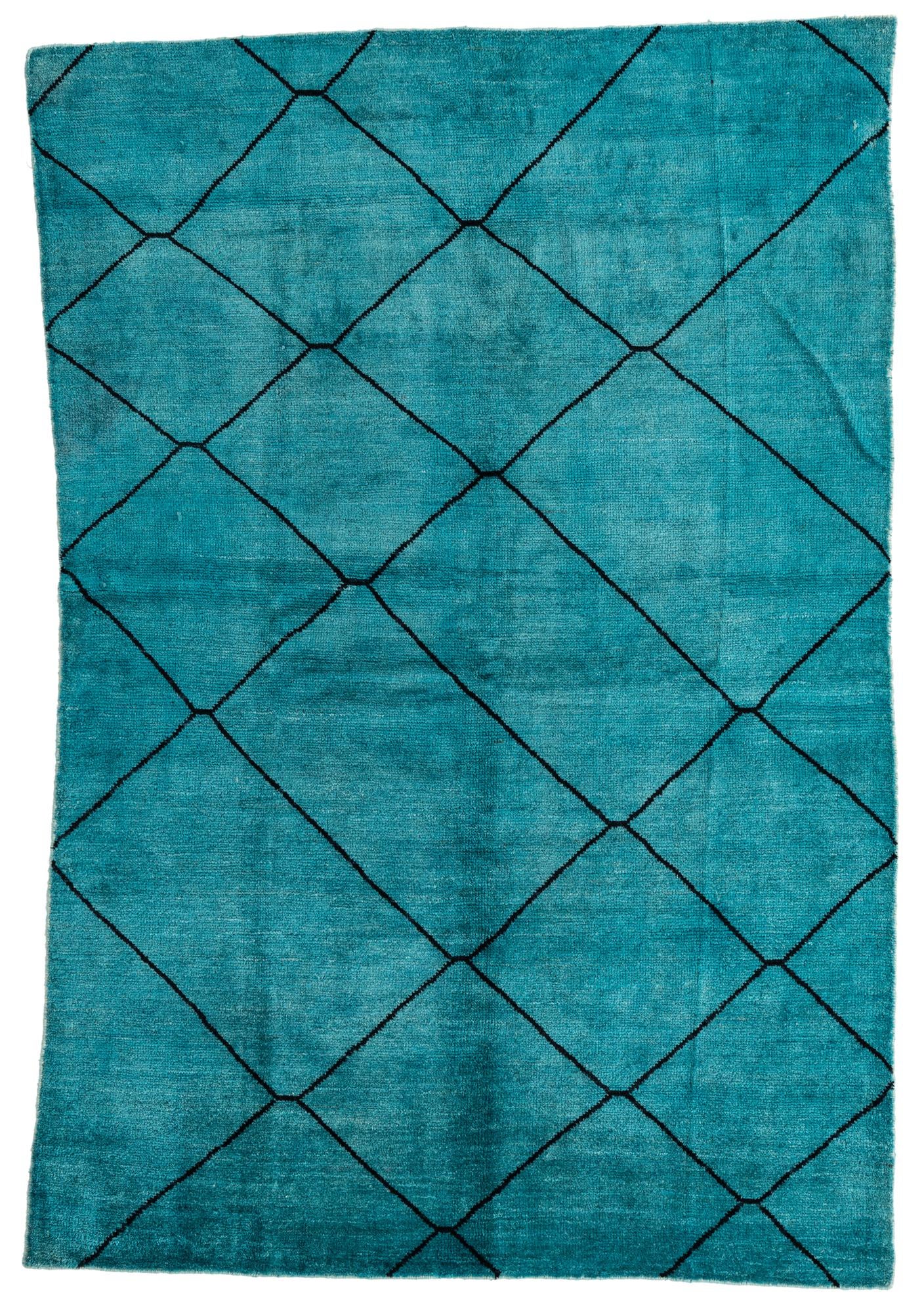 5' 6 x 8' 1 Hand Knotted Moroccan Wool Rug
