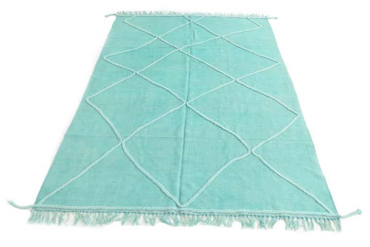 5' 5 x 8' Hand Knotted Moroccan Wool Rug