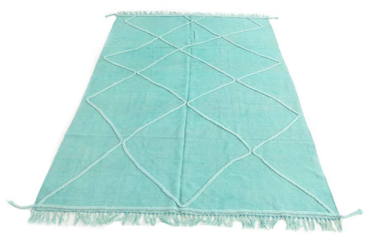 Detail image of 5' 5 x 8' Hand Knotted Moroccan Wool Rug