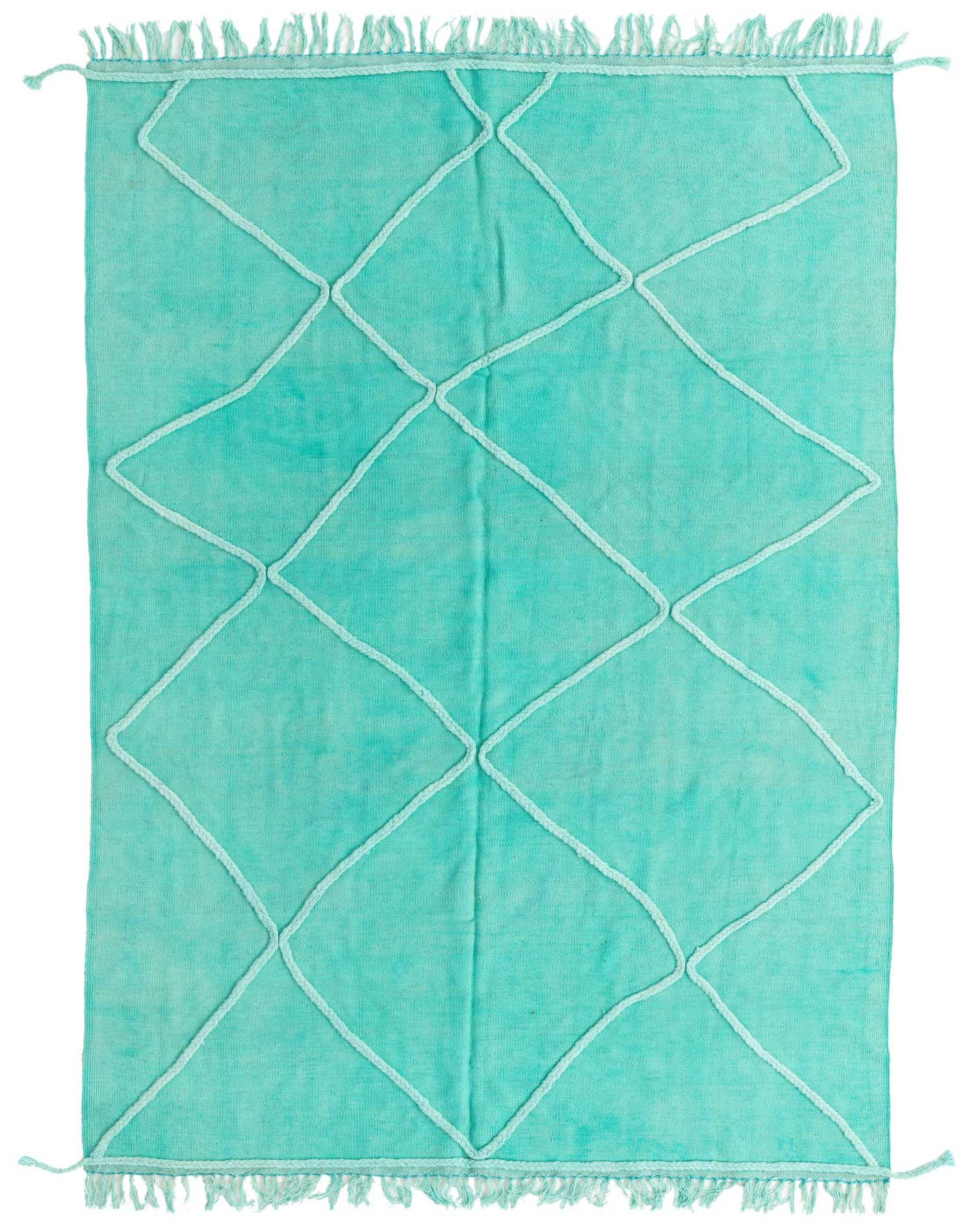5' 5 x 8' Hand Knotted Moroccan Wool Rug