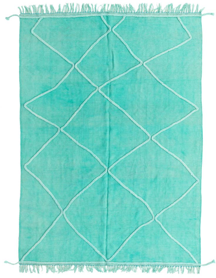 Detail image of 5' 5 x 8' Hand Knotted Moroccan Wool Rug