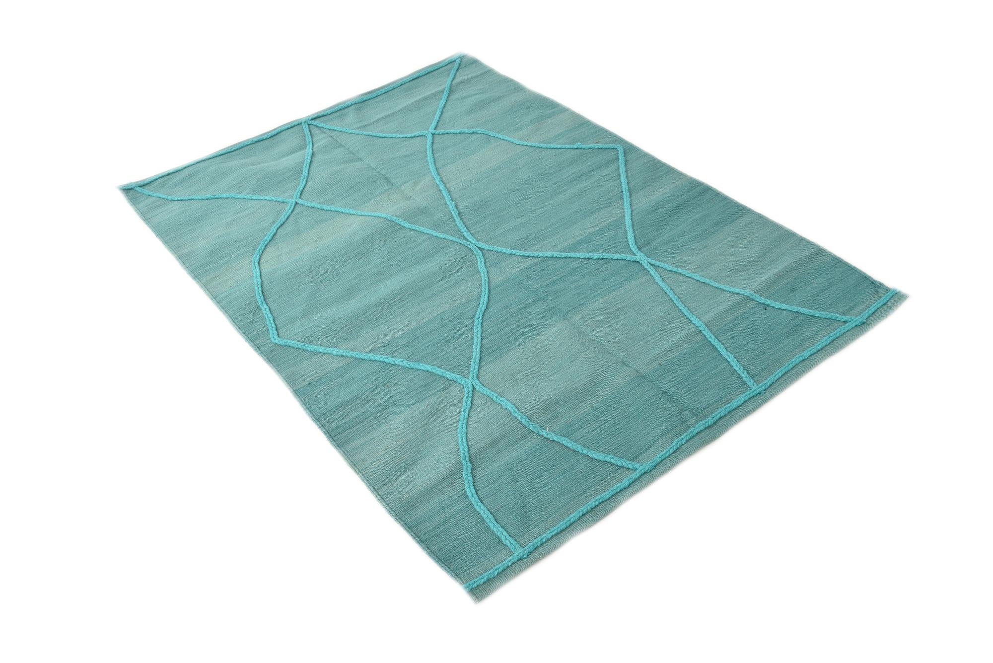 3' 5 x 4' 11 Hand Knotted Moroccan Wool Rug