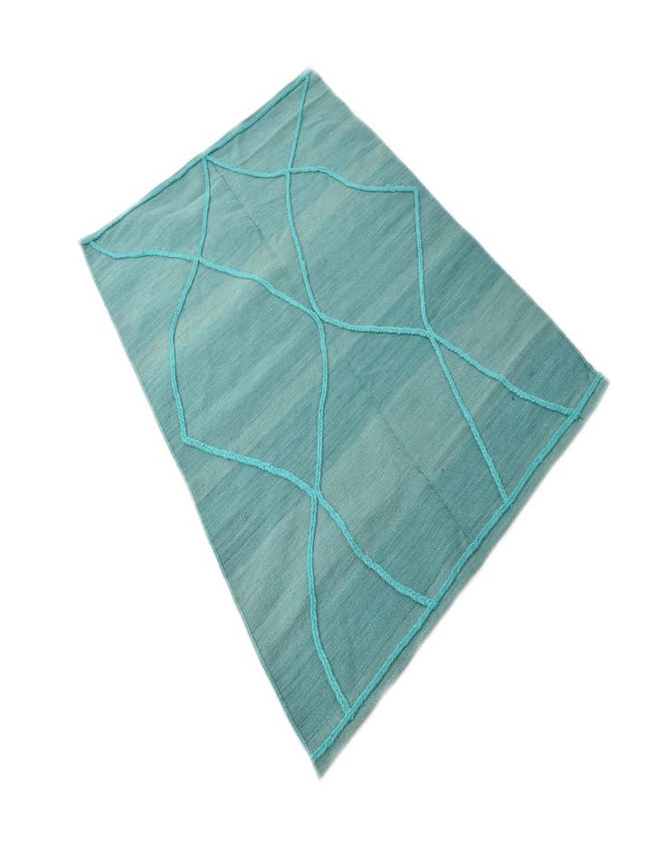 Detail image of 3' 5 x 4' 11  Hand Knotted Moroccan Wool Rug