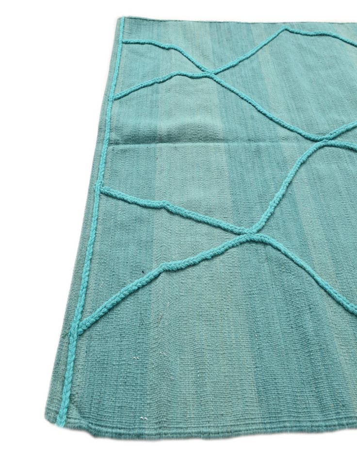 Detail image of 3' 5 x 4' 11  Hand Knotted Moroccan Wool Rug