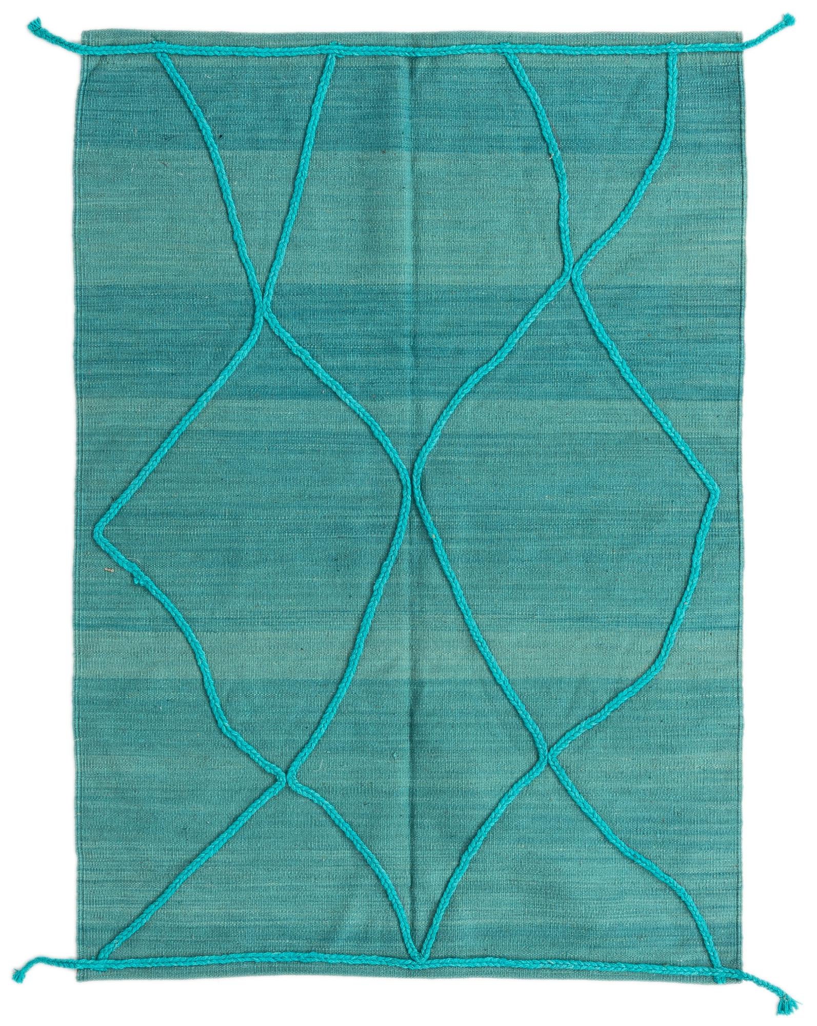 3' 5 x 4' 11 Hand Knotted Moroccan Wool Rug