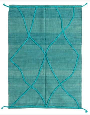 3' 5 x 4' 11 Hand Knotted Moroccan Wool Rug