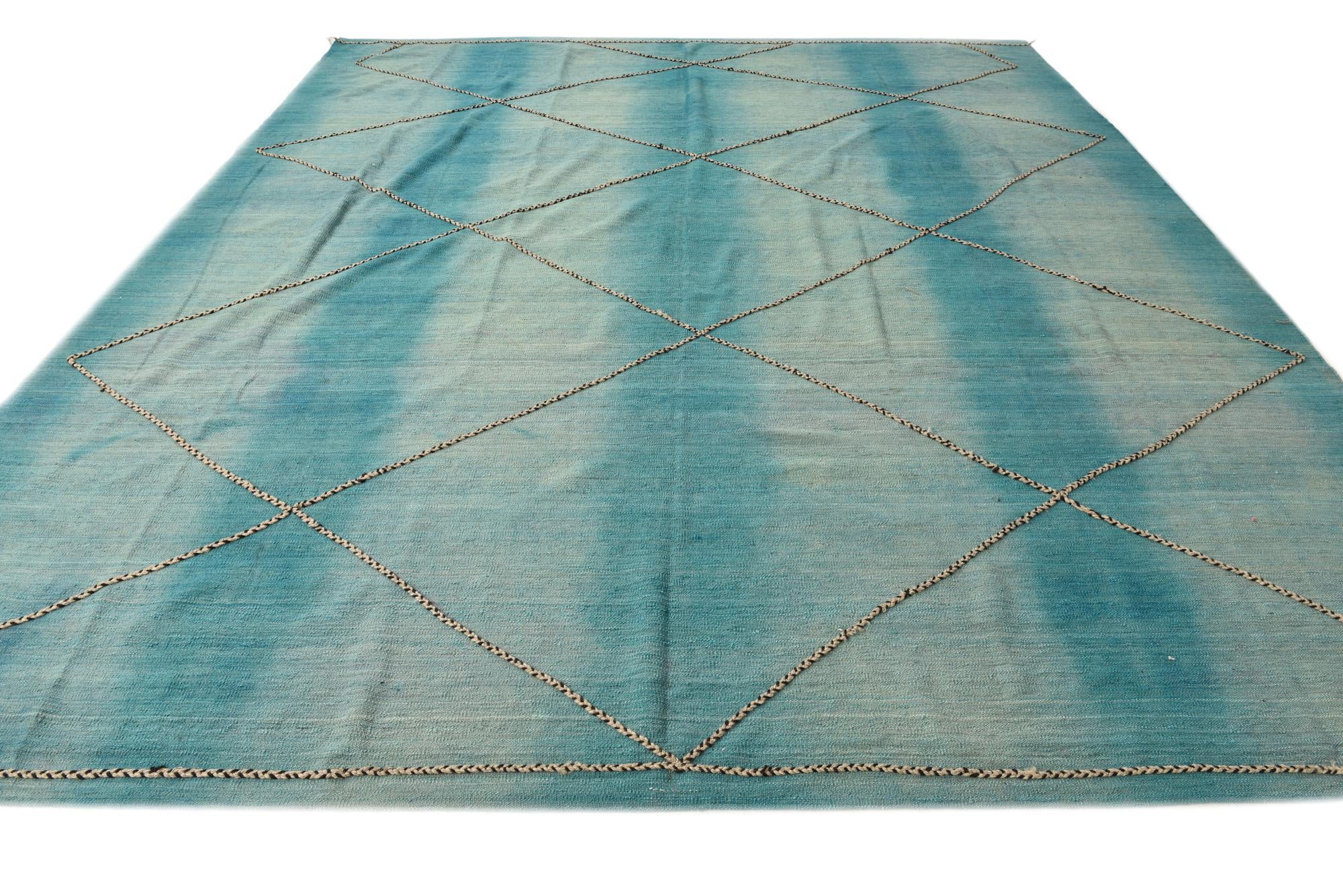 10' 7 x 12' Hand Knotted Moroccan Wool Rug