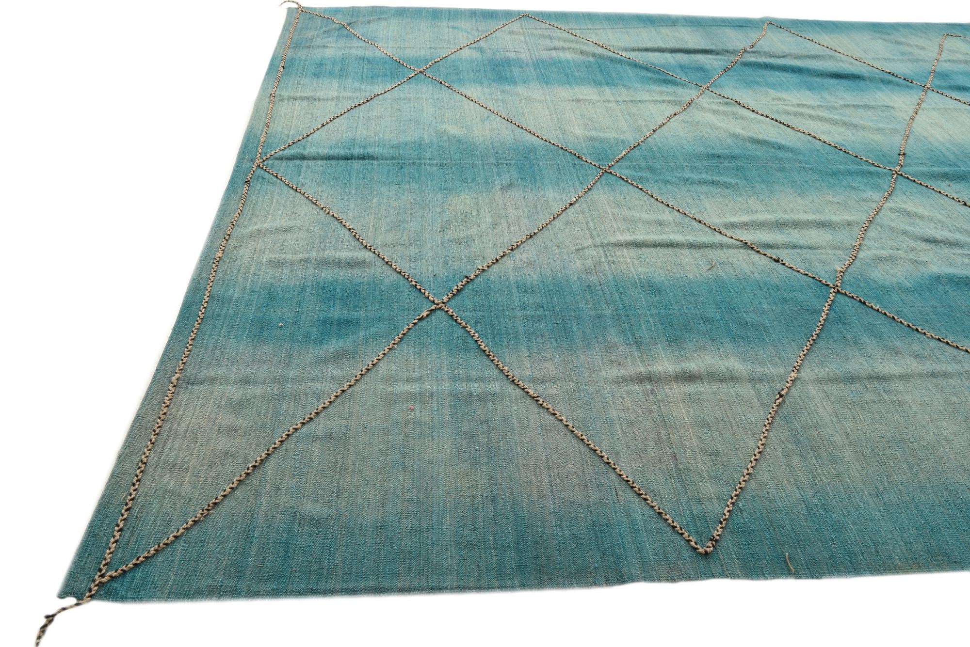 10' 7 x 12' Hand Knotted Moroccan Wool Rug