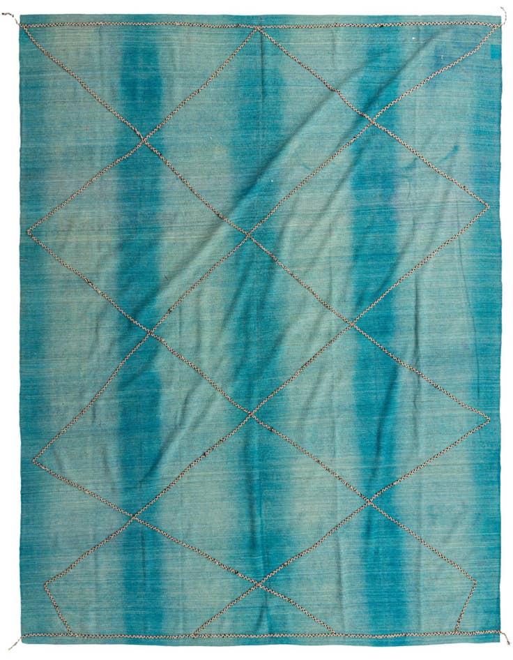 Detail image of 10' 7 x 12' Hand Knotted Moroccan Wool Rug