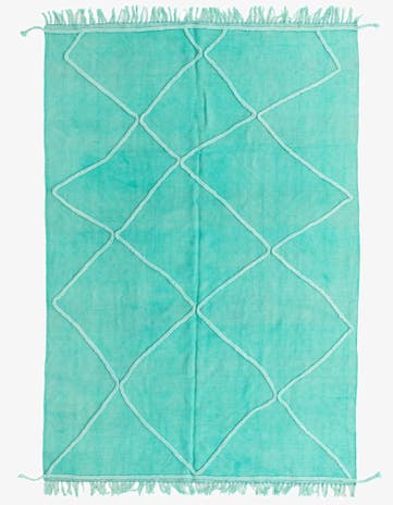 5' 5 x 8' Hand Knotted Moroccan Wool Rug