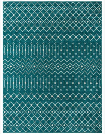 Turquoise Moroccan Trellis Rug