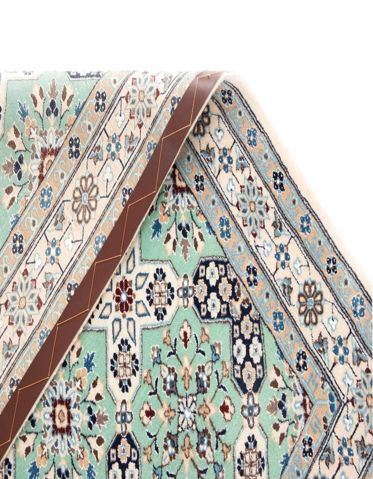 Detail image of 3' 2 x 4' 3 Hand Knotted Nain Persian Rug