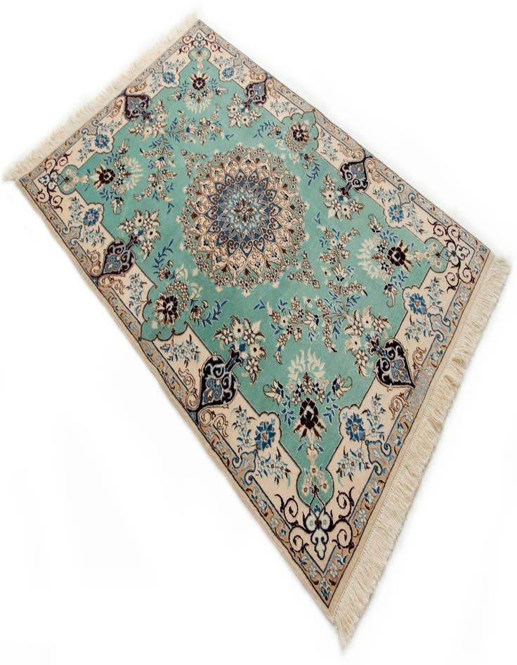 Detail image of 3' 3 x 4' 11 Hand Knotted Nain Persian Rug