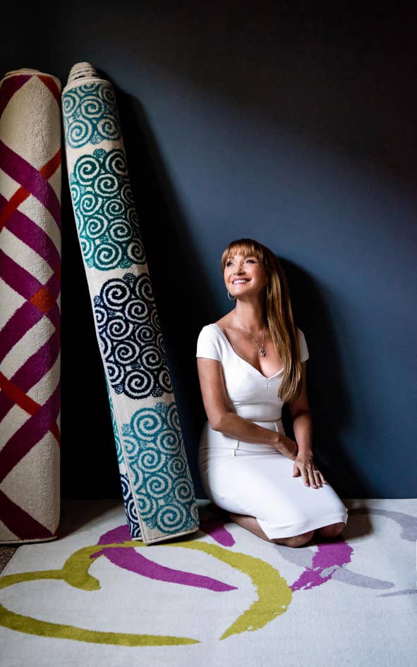 Detail image of 5' x 8' Open Hearts Rug