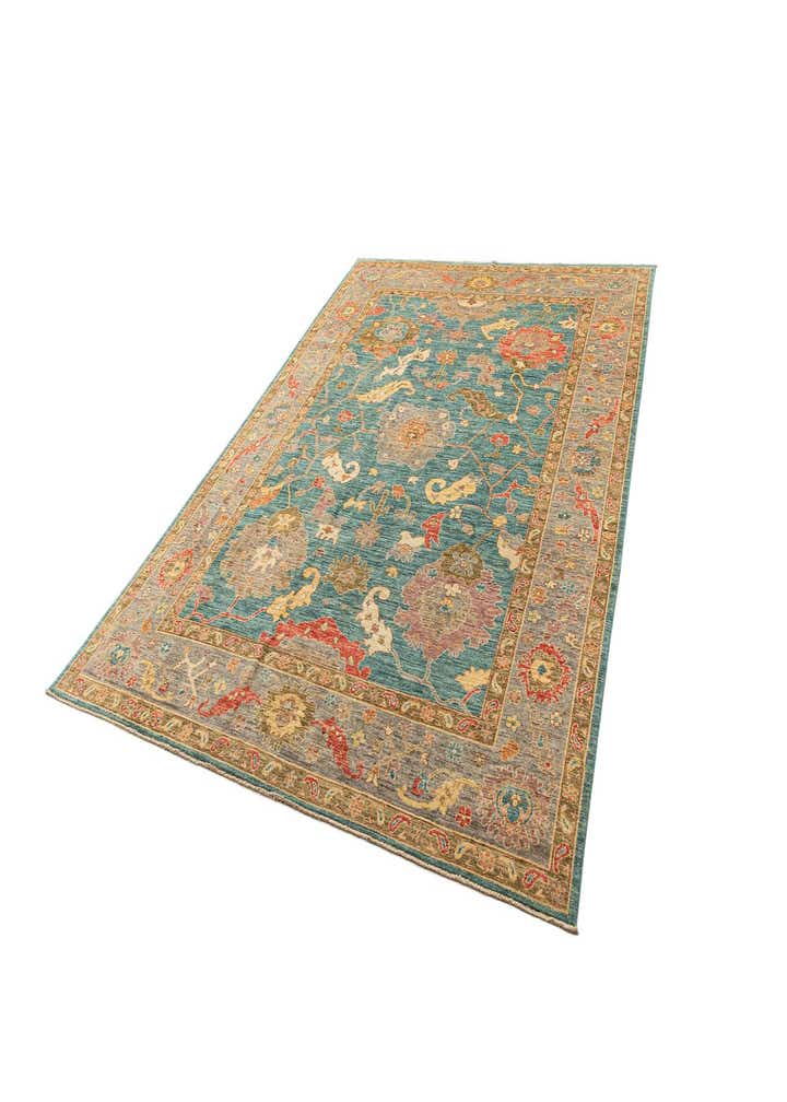 9' 1 x 12' 1 Hand Knotted Oushak Rug