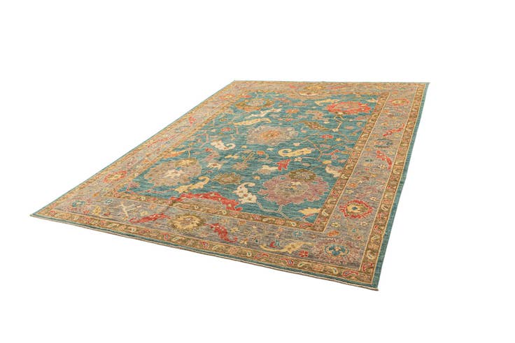 Detail image of 9' 1 x 12' 1 Hand Knotted Oushak Rug