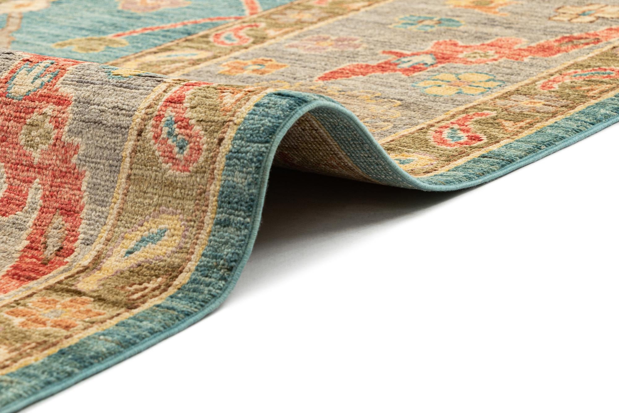 9' 1 x 12' 1 Hand Knotted Oushak Rug