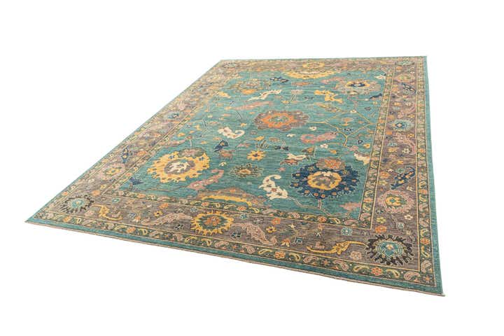 9' 2 x 12' Hand Knotted Oushak Rug