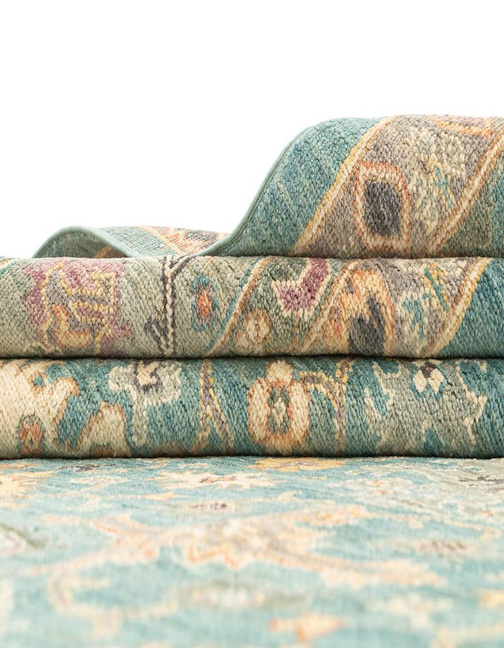 Detail image of 10' x 14' 1 Hand Knotted Oushak Rug