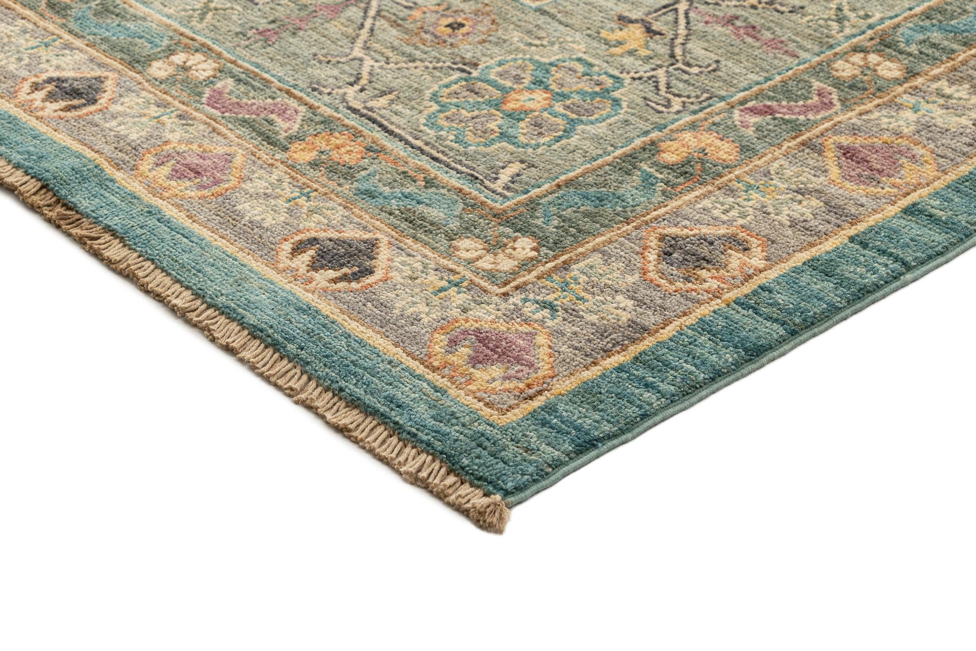 10' x 14' 1 Hand Knotted Oushak Rug
