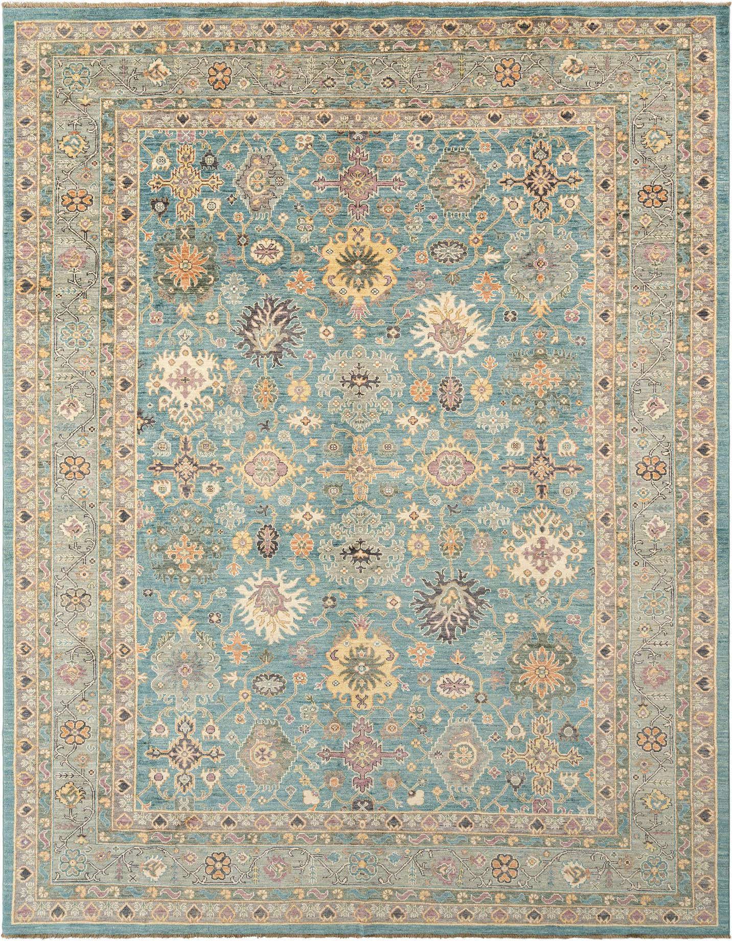 10' x 14' 1 Hand Knotted Oushak Rug