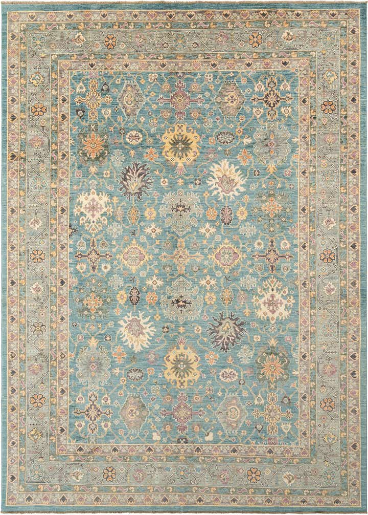10' x 14' 1 Hand Knotted Oushak Rug