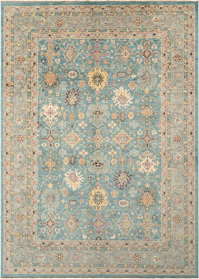 Detail image of 10' x 14' 1 Hand Knotted Oushak Rug