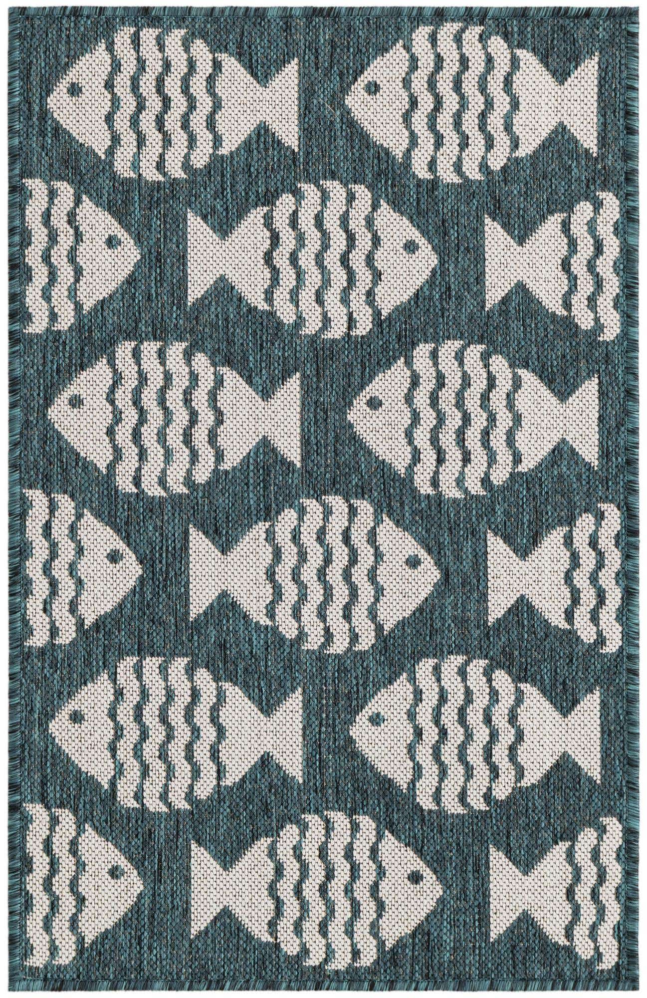 2' x 3' Easy-Clean Coastal Indoor / Outdoor Rug