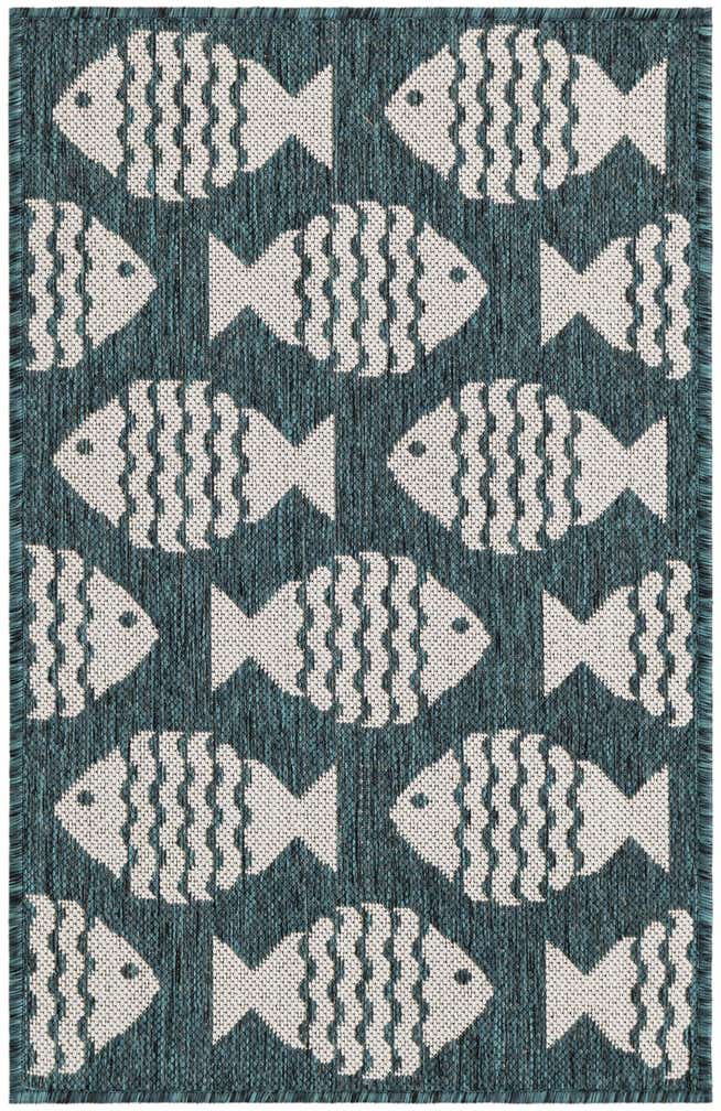 2' x 3' Easy-Clean Coastal Indoor / Outdoor Rug