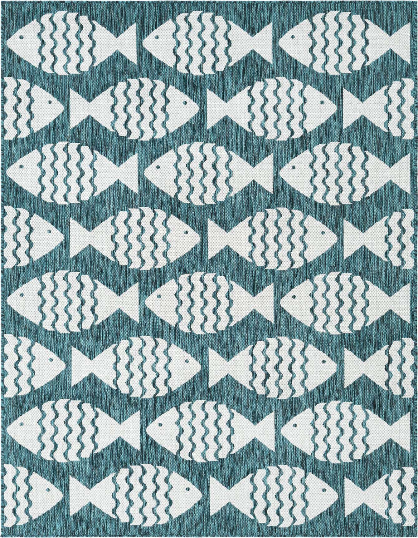5' 3 x 8' Easy-Clean Coastal Indoor / Outdoor Rug