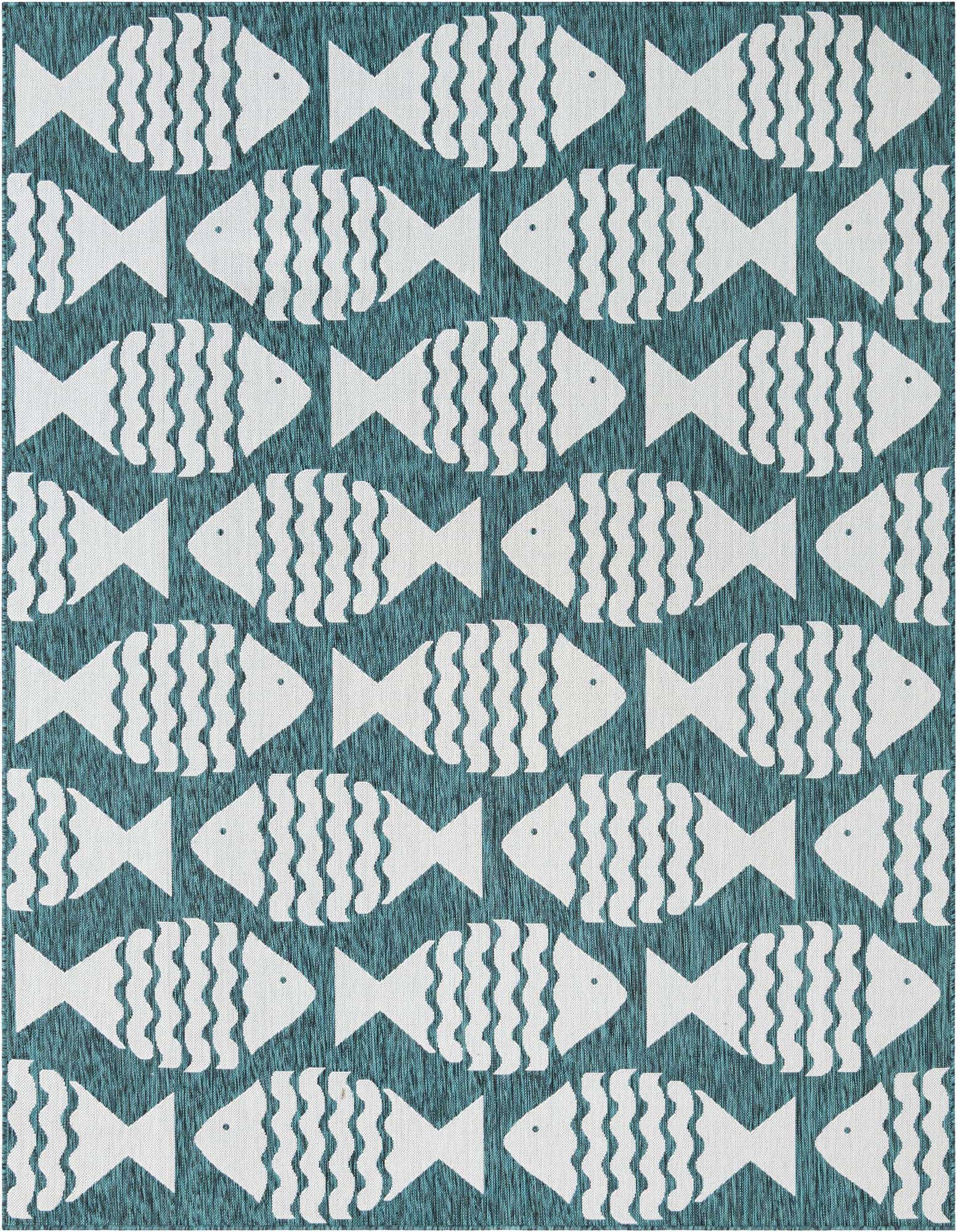 7' 10 x 10' Easy-Clean Coastal Indoor / Outdoor Rug