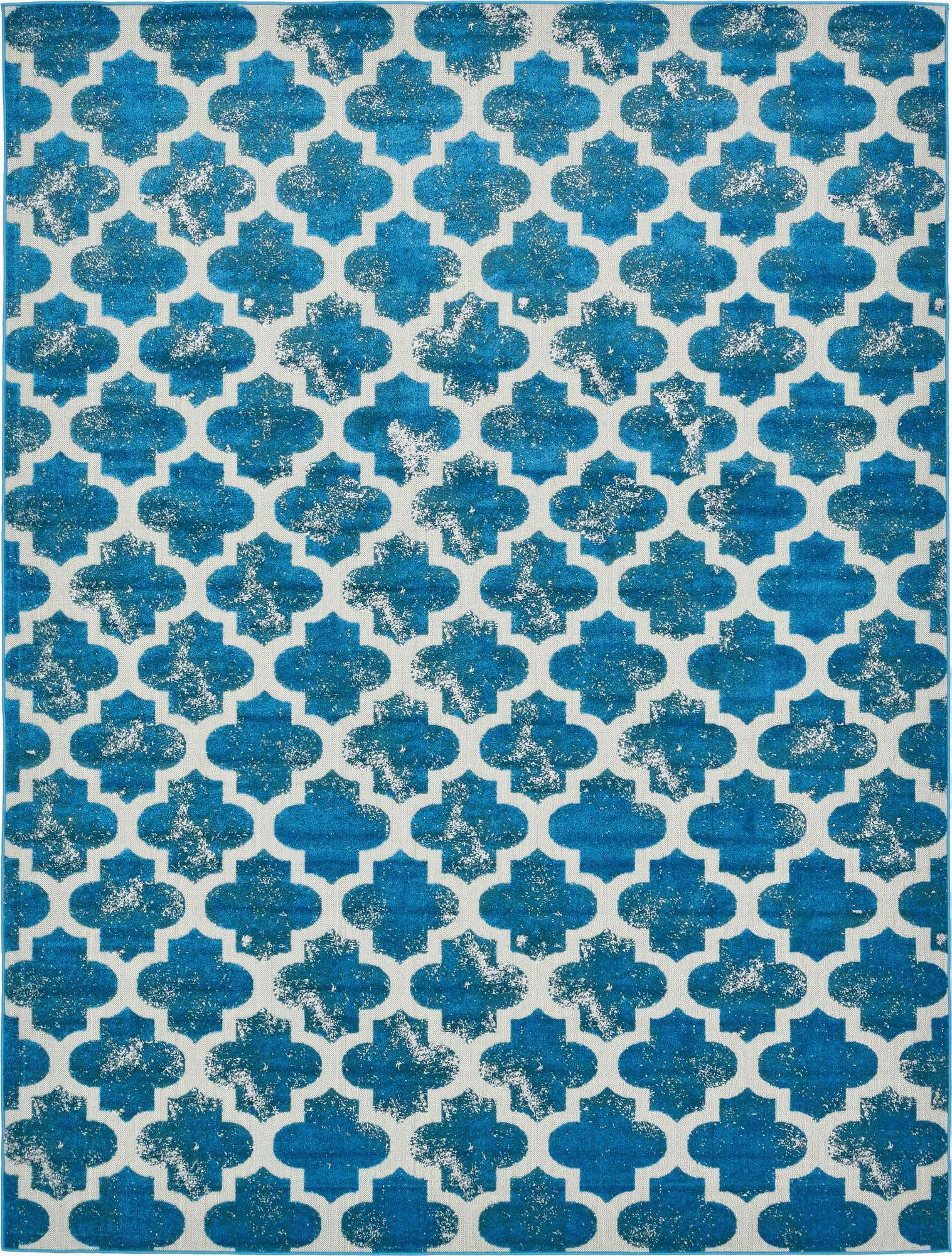 9' x 12' 2 Easy-Clean Lattice Indoor / Outdoor Rug