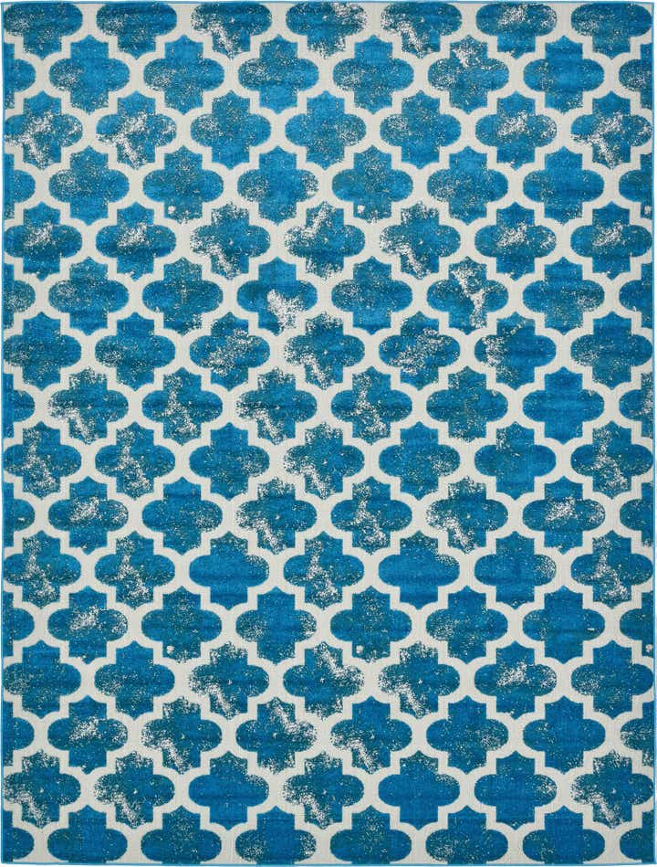 9' x 12' 2 Easy-Clean Lattice Indoor / Outdoor Rug