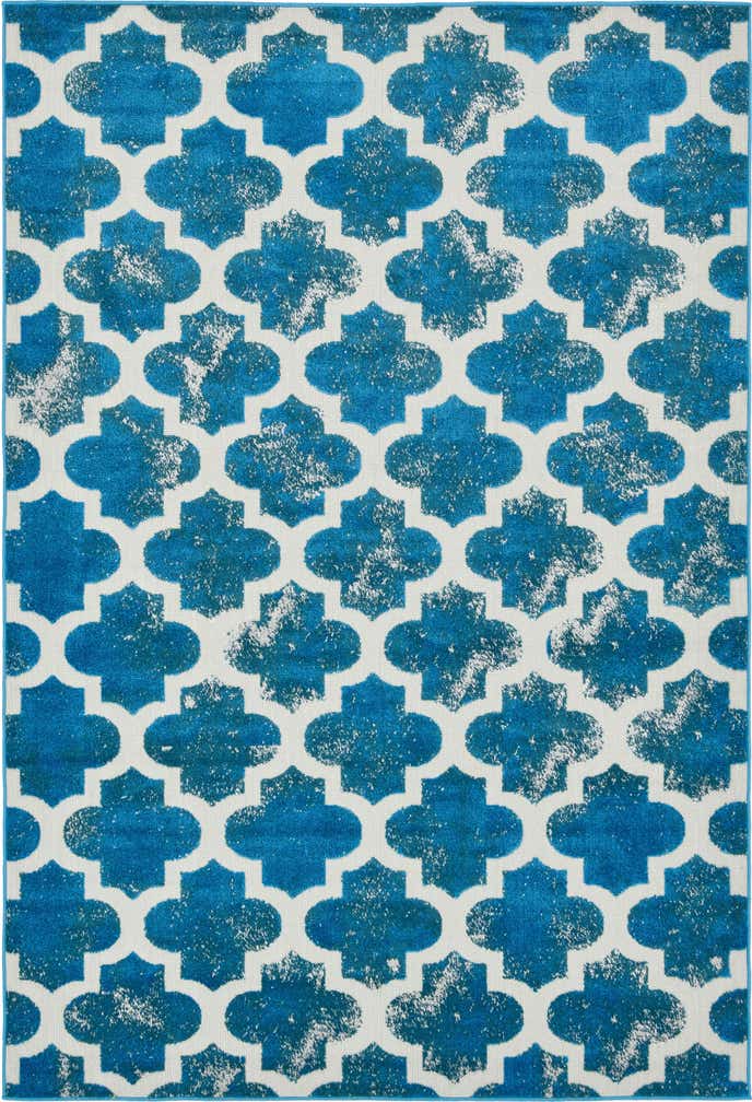 6' x 9' Easy-Clean Lattice Indoor / Outdoor Rug