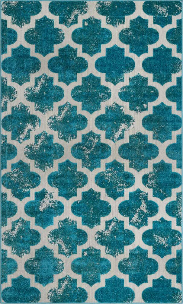 5' x 8' Easy-Clean Lattice Indoor / Outdoor Rug