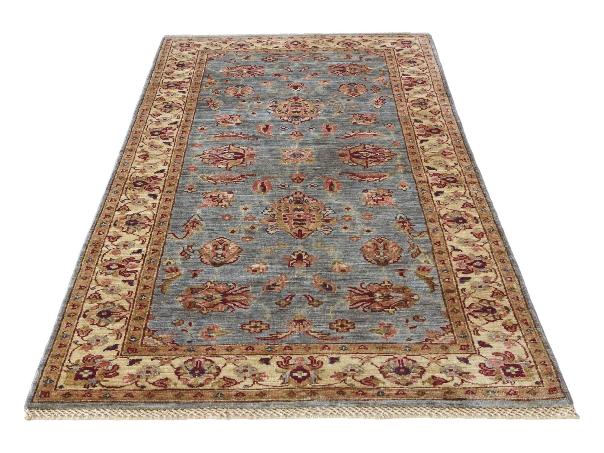 3' 4 x 6' 5 Hand Knotted Peshawar Ziegler Rug