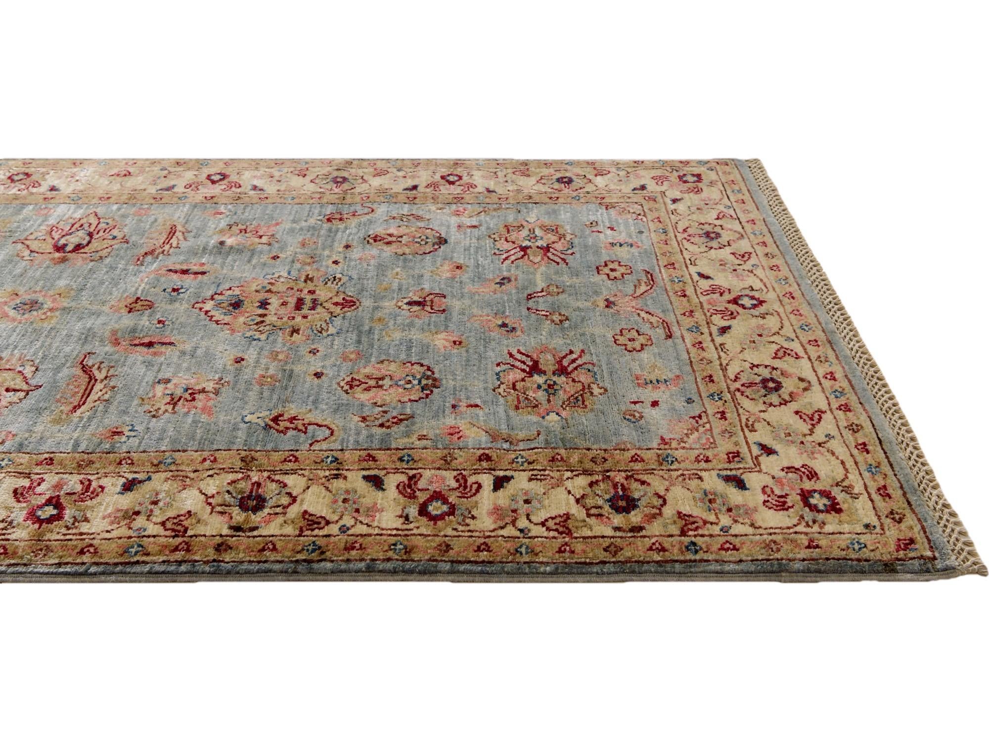 3' 4 x 6' 5 Hand Knotted Peshawar Ziegler Rug