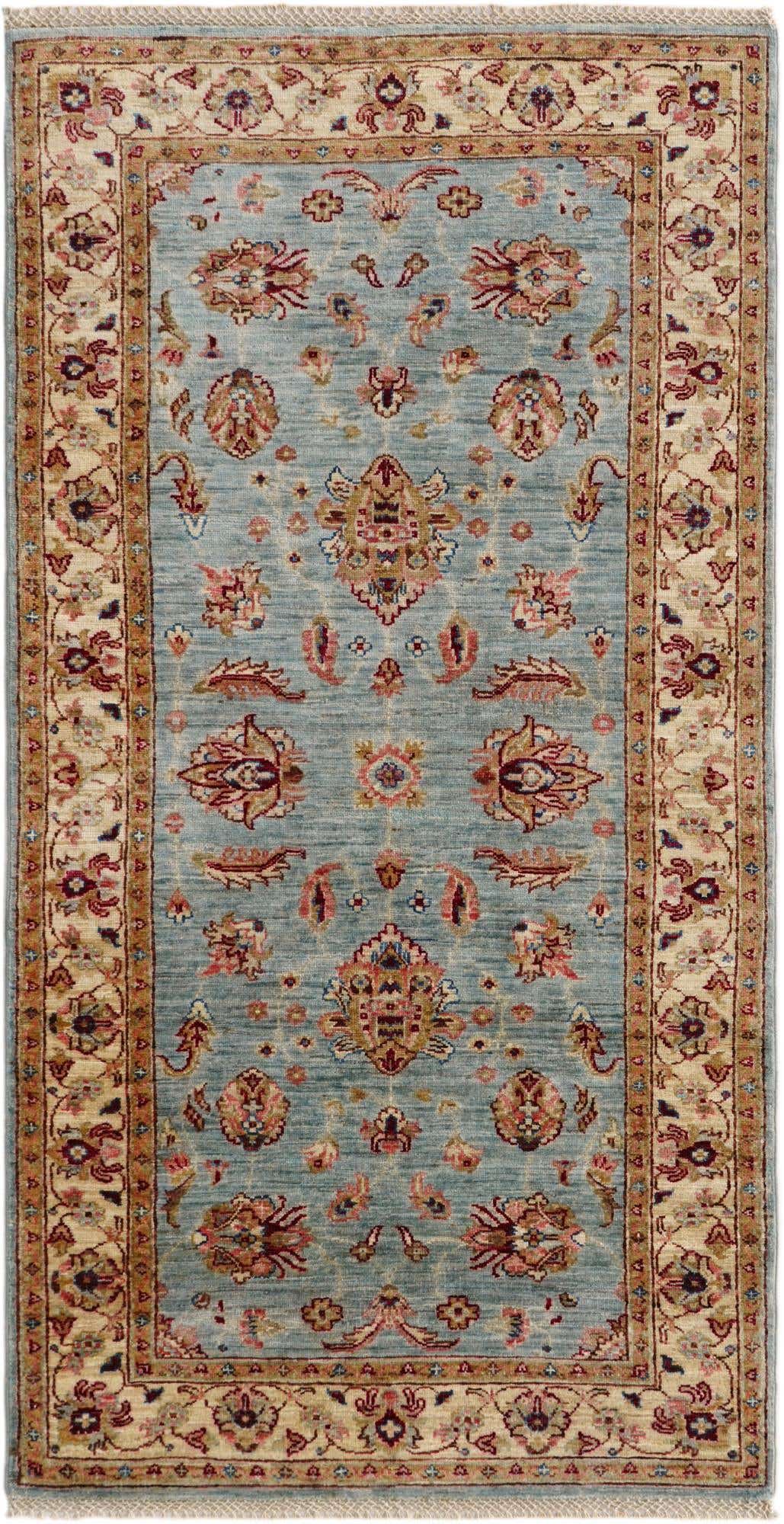 3' 4 x 6' 5 Hand Knotted Peshawar Ziegler Rug