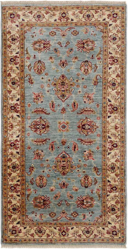 3' 4 x 6' 5 Hand Knotted Peshawar Ziegler Rug