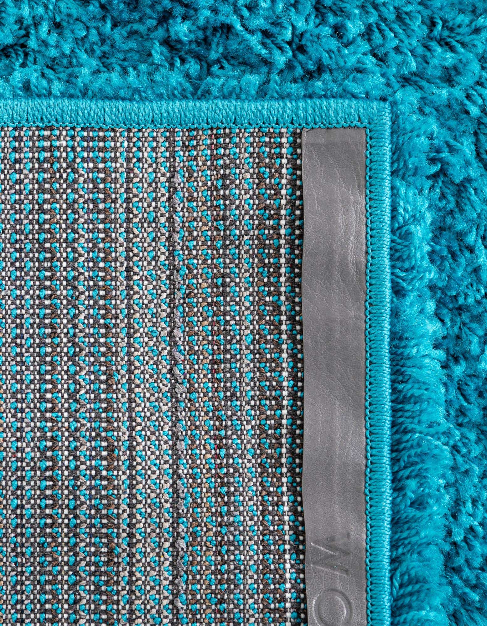 Custom Turquoise Solid Shag Rug
