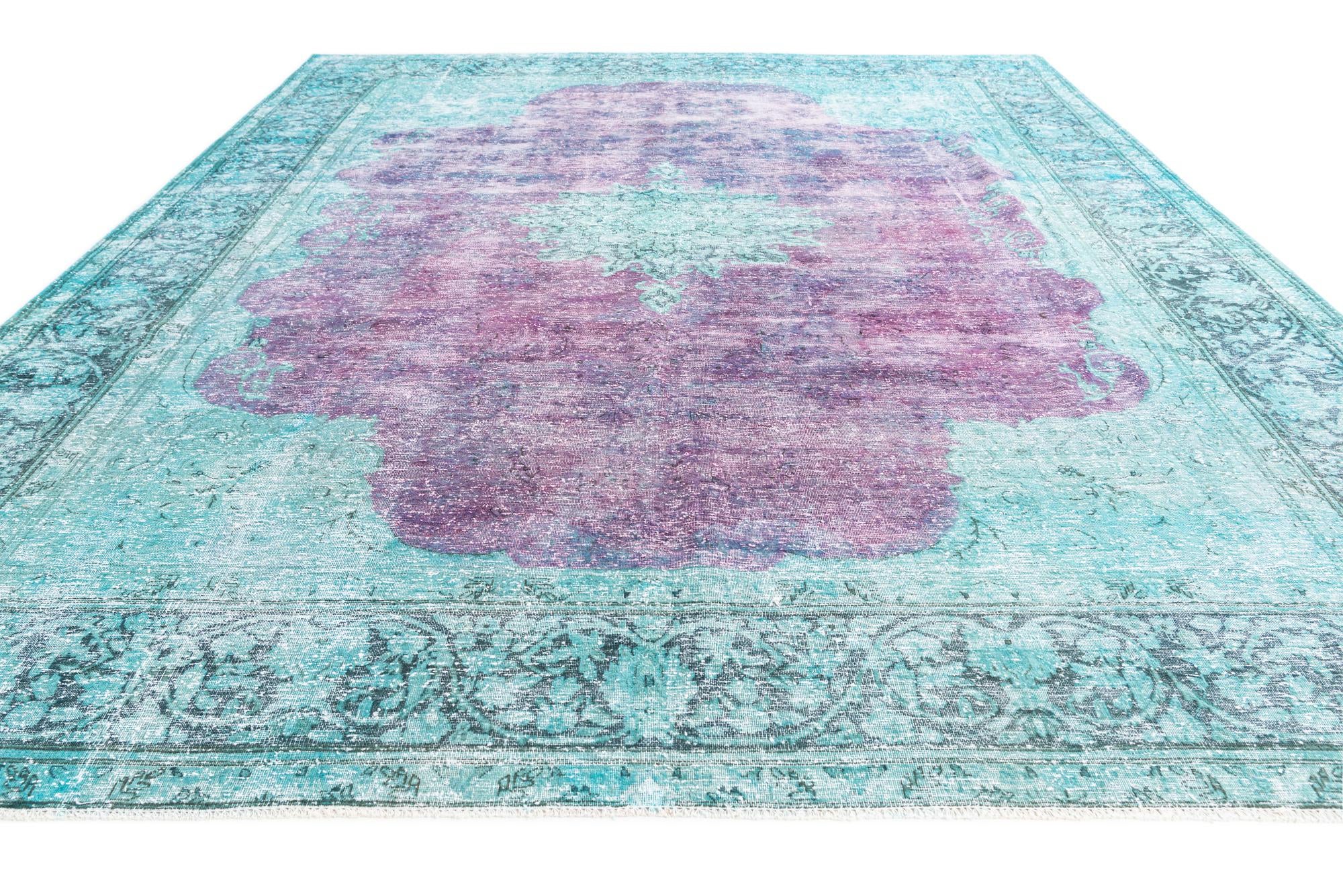 9' 7 x 12' 8 Hand Knotted Ultra Vintage Persian Wool Rug