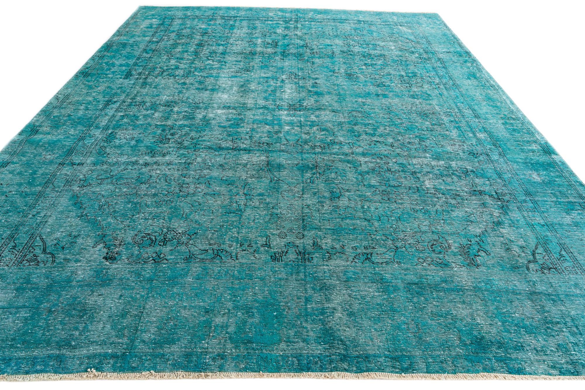 9' 3 x 12' 6 Hand Knotted Ultra Vintage Persian Wool Rug