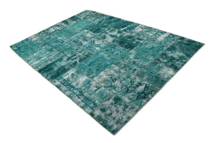 5' 8 x 8' Hand Knotted Ultra Vintage Persian Wool Rug