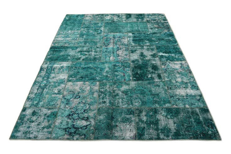 Detail image of 5' 8 x 8' Hand Knotted Ultra Vintage Persian Wool Rug